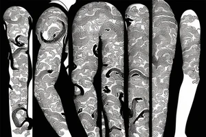 Chinese snake and house tattoo idea