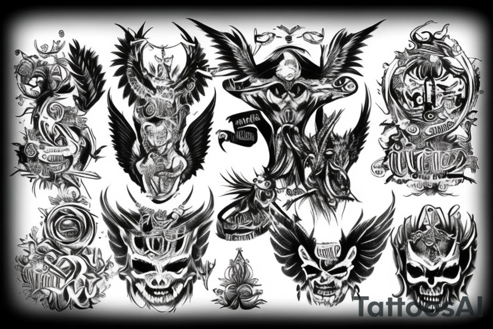 Lucifer, money, king tattoo idea