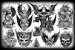 Lucifer, money, king tattoo idea