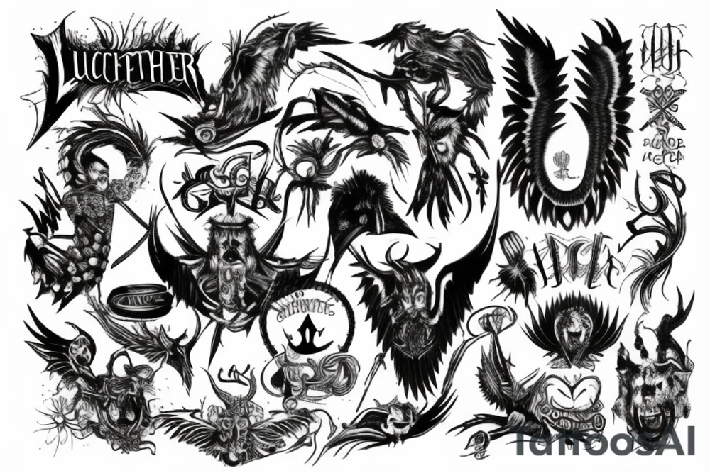 Lucifer, money, king tattoo idea
