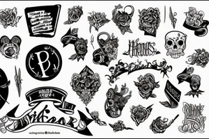 punks and treble clef tattoo idea
