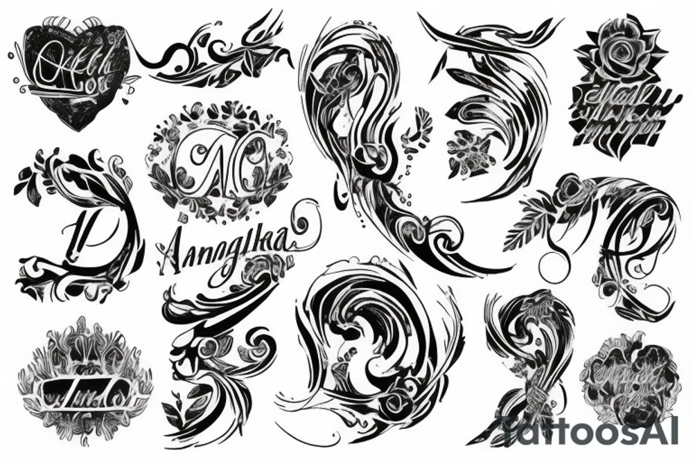 Angelika name tattoo idea