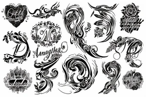 Angelika name tattoo idea