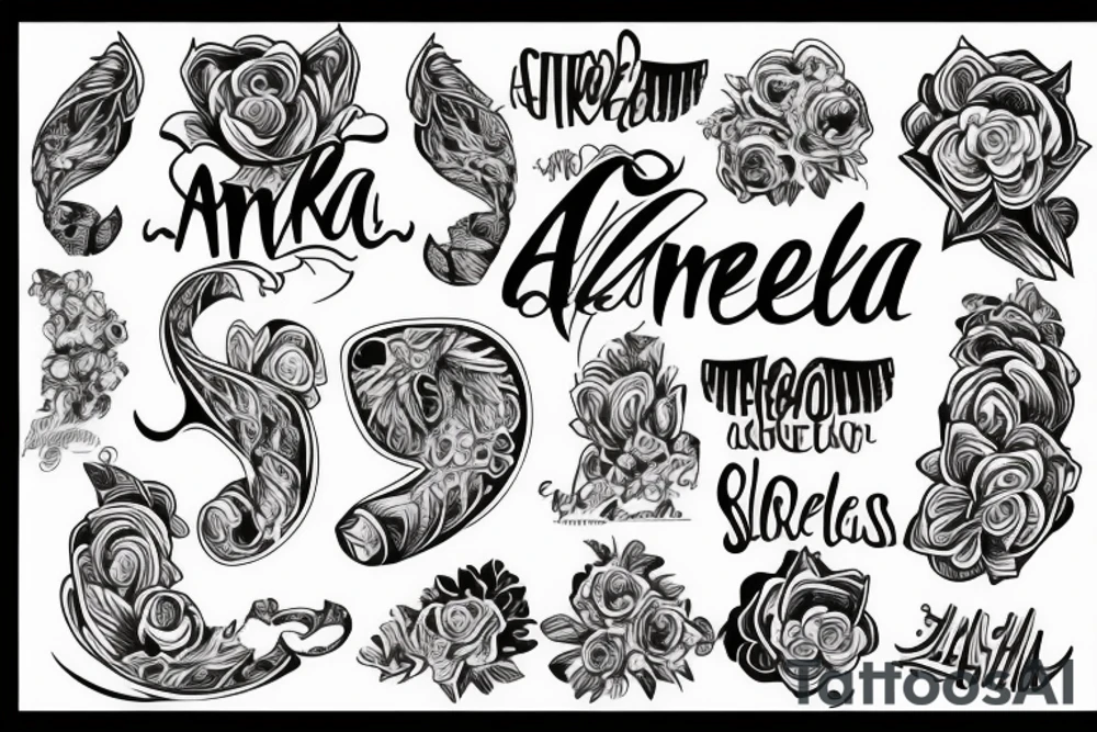 Angelika name tattoo idea
