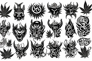 weed devil tattoo idea