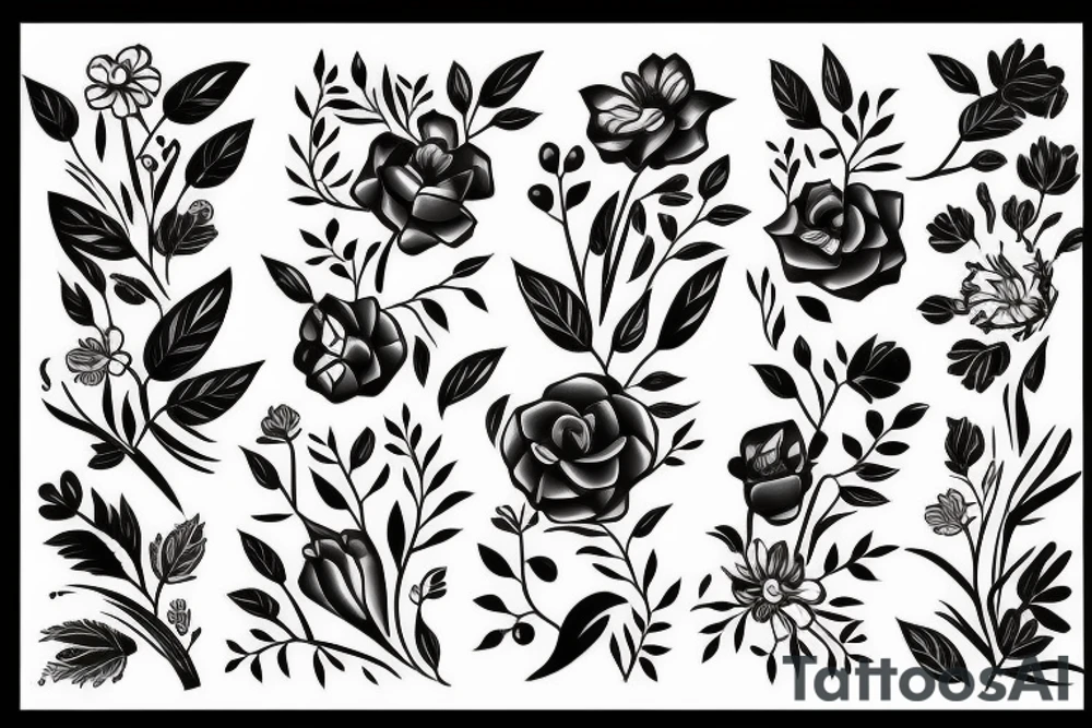 Beautiful,4k,flowers,nature tattoo idea