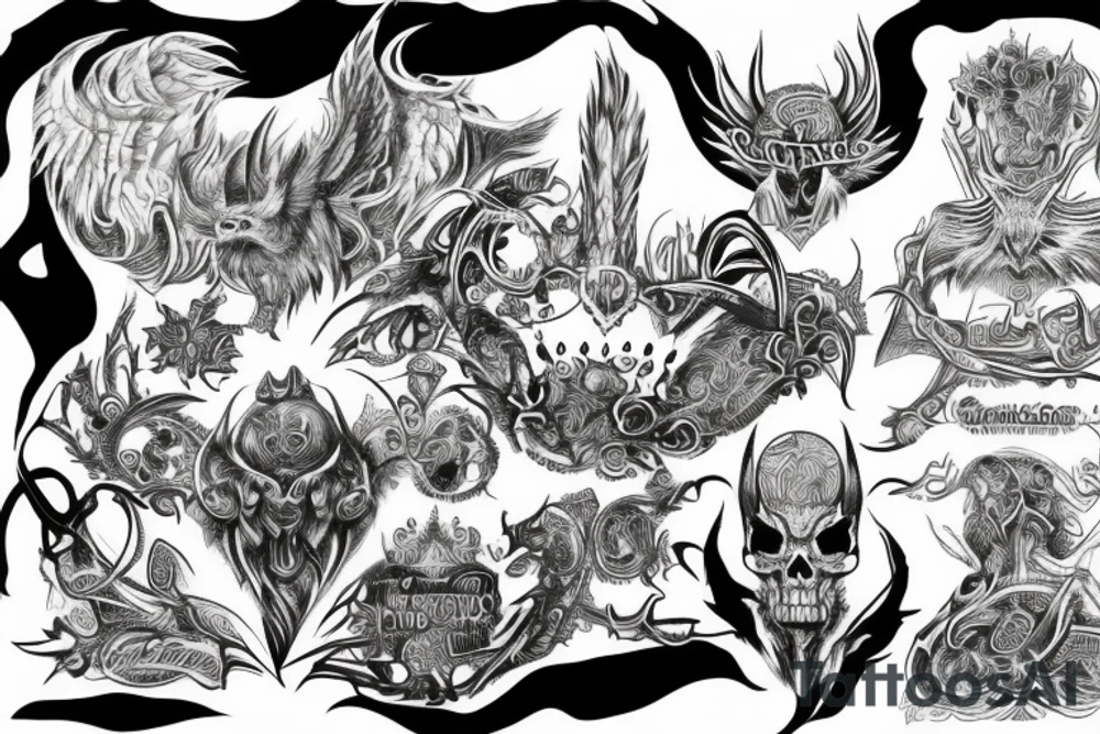 Lucifer, money, king tattoo idea