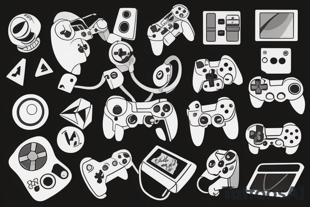 About Video Games with Technology and Computers. tattoo idea