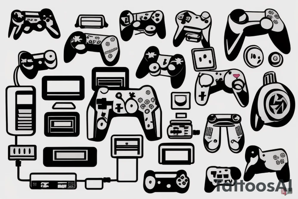About Video Games with Technology and Computers. tattoo idea