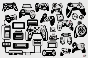 About Video Games with Technology and Computers. tattoo idea