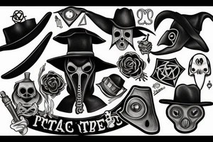 Plague doctor in triangle tattoo idea