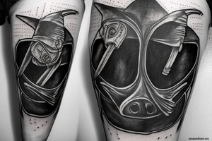 Plague doctor in triangle tattoo idea
