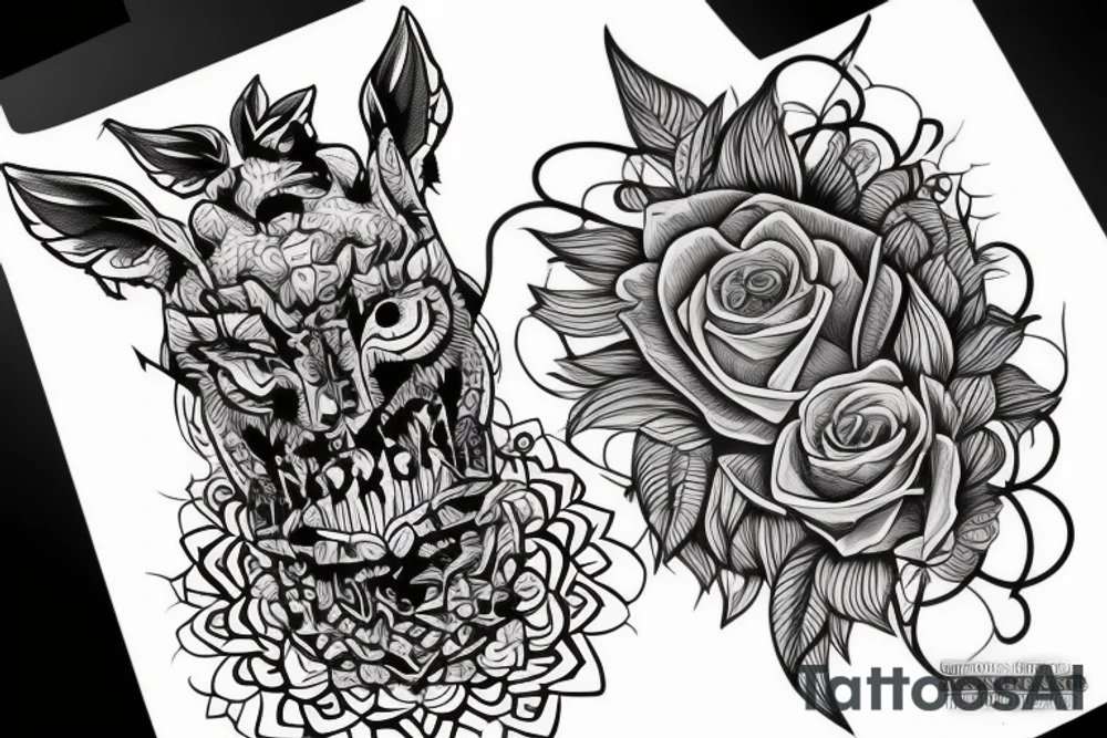 Скорпион в объятьях рыбы tattoo idea