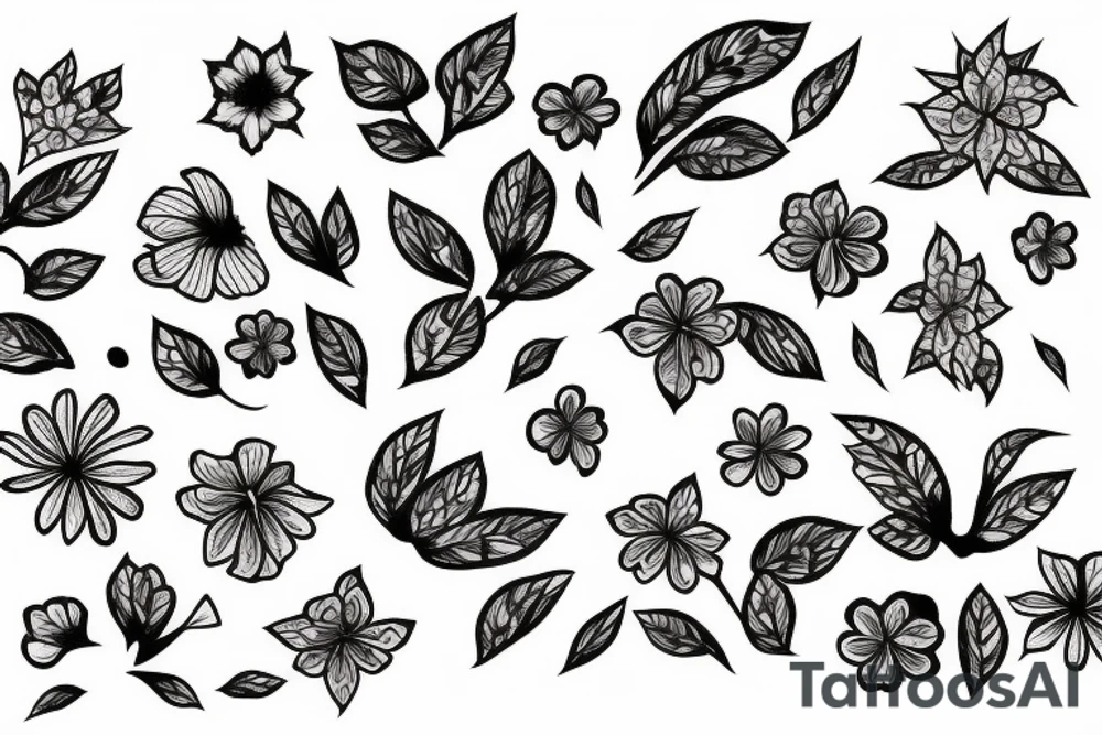 small sakura petals tattoo idea