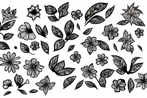 small sakura petals tattoo idea