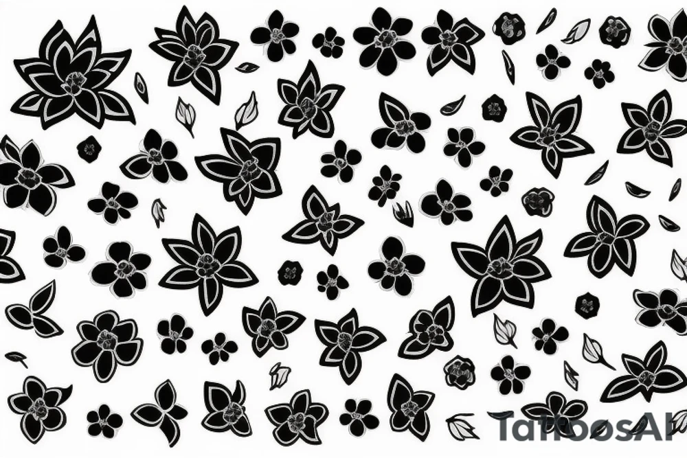 small sakura petals tattoo idea