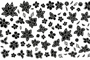 small sakura petals tattoo idea