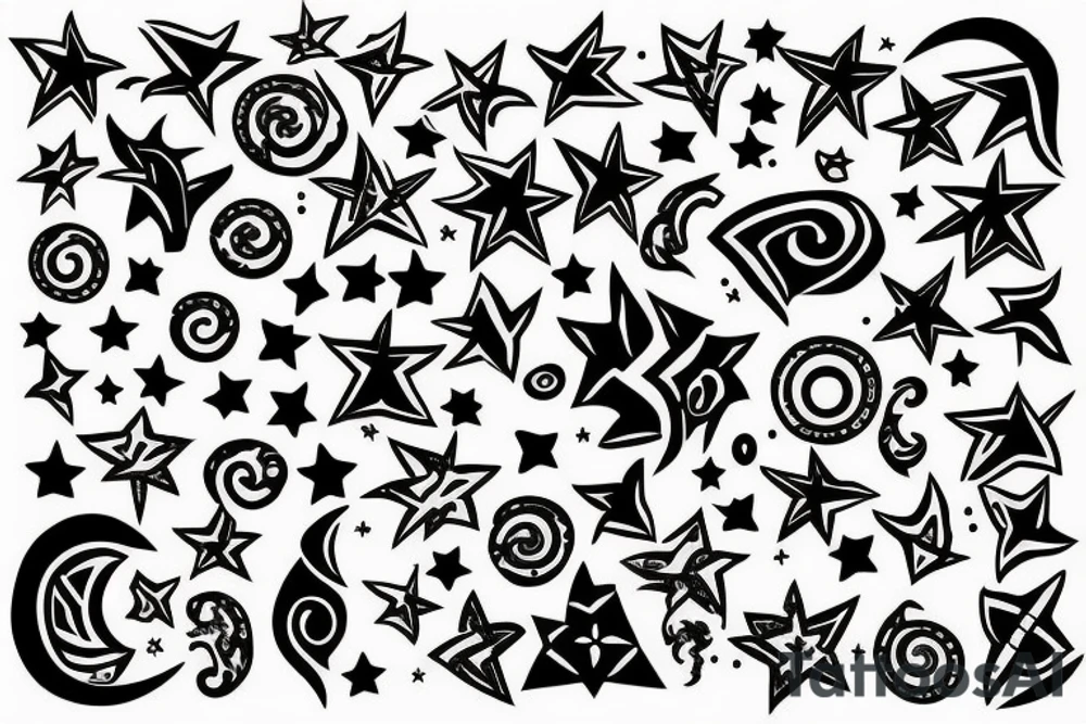 stars tattoo idea
