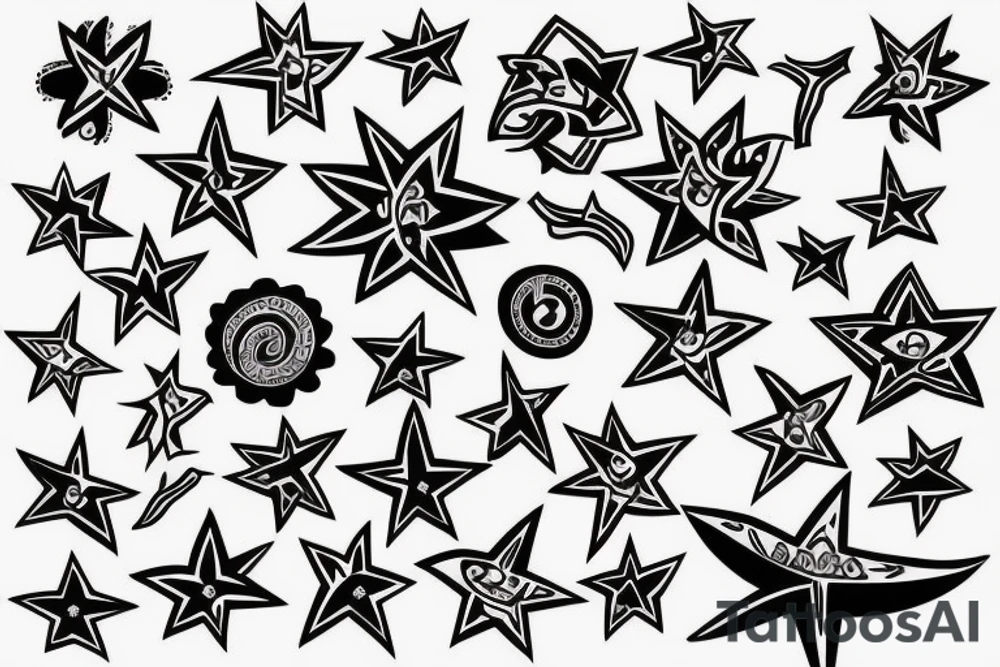 stars tattoo idea