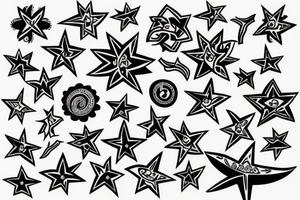 stars tattoo idea