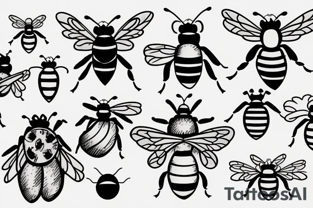 Construction bee tattoo idea