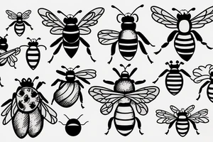 Construction bee tattoo idea
