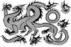 Dragon Outline tattoo idea