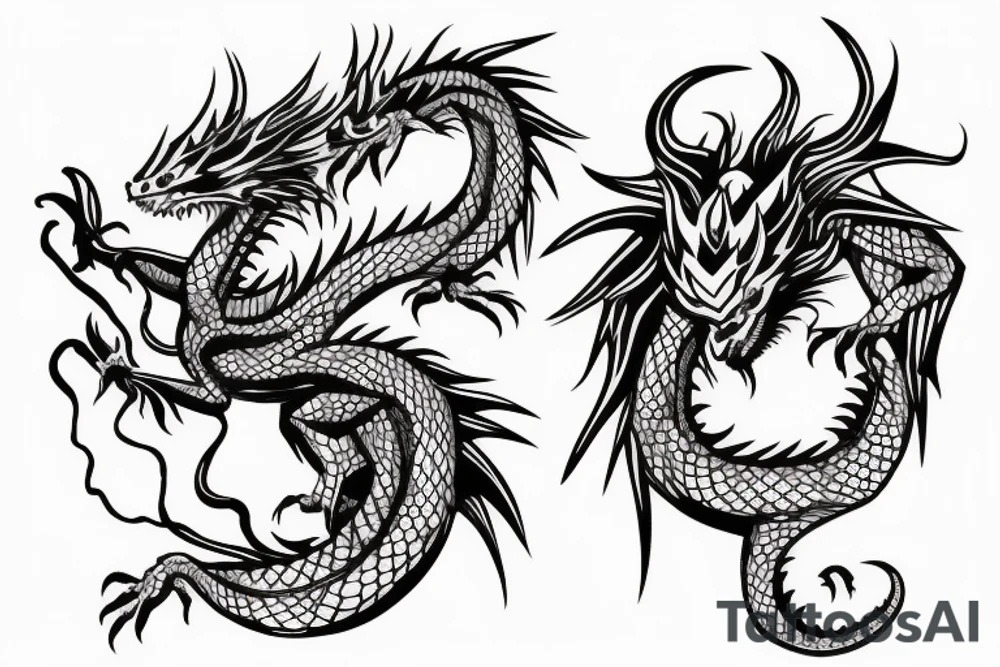 Dragon Outline tattoo idea