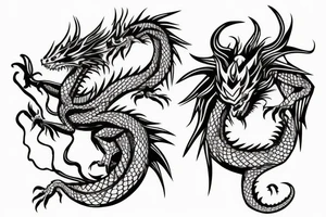 Dragon Outline tattoo idea