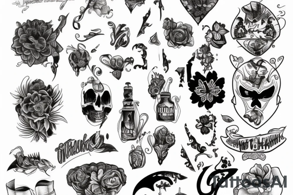 Паук с цифрой 4 tattoo idea