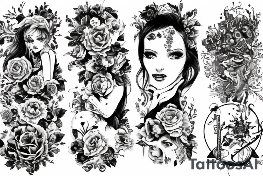 Паук с цифрой 4 tattoo idea