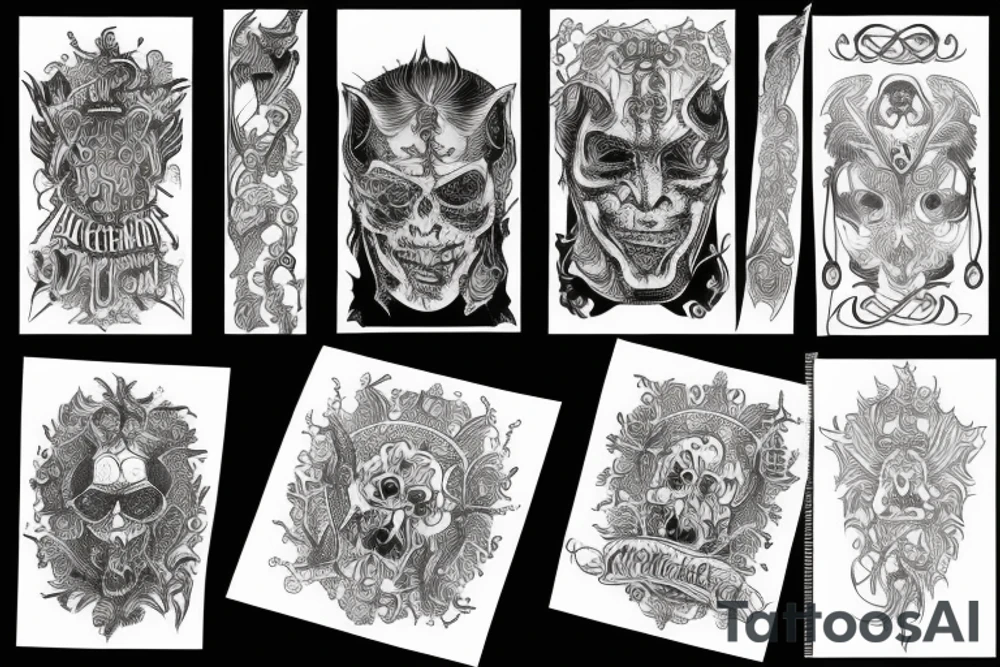 wealth, power, money, lucifer tattoo idea