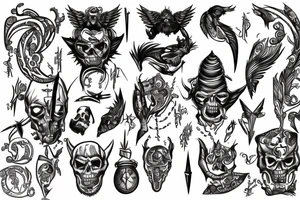 wealth, power, money, lucifer tattoo idea