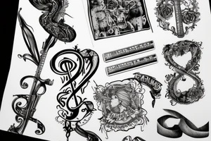 punks and treble clef tattoo idea