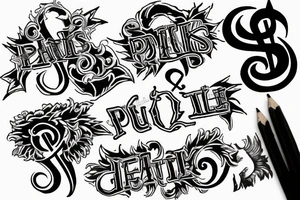 punks and treble clef tattoo idea