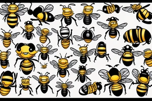 Construction bee tattoo idea