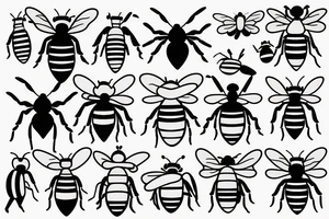 Construction bee tattoo idea