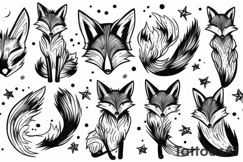 space fox tattoo idea
