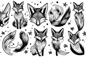 space fox tattoo idea