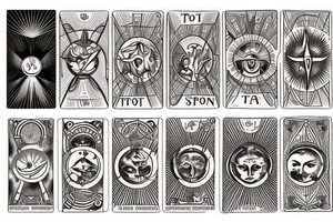 tarot card sun tattoo idea