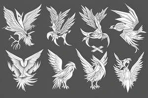 Origami Phoenix tattoo idea