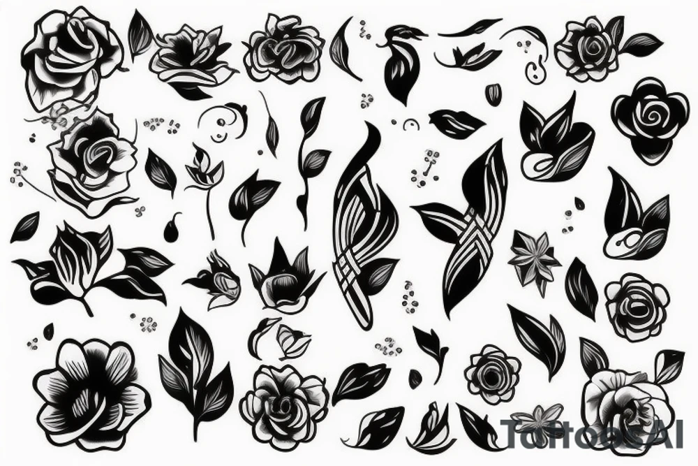 Women body tattoo idea