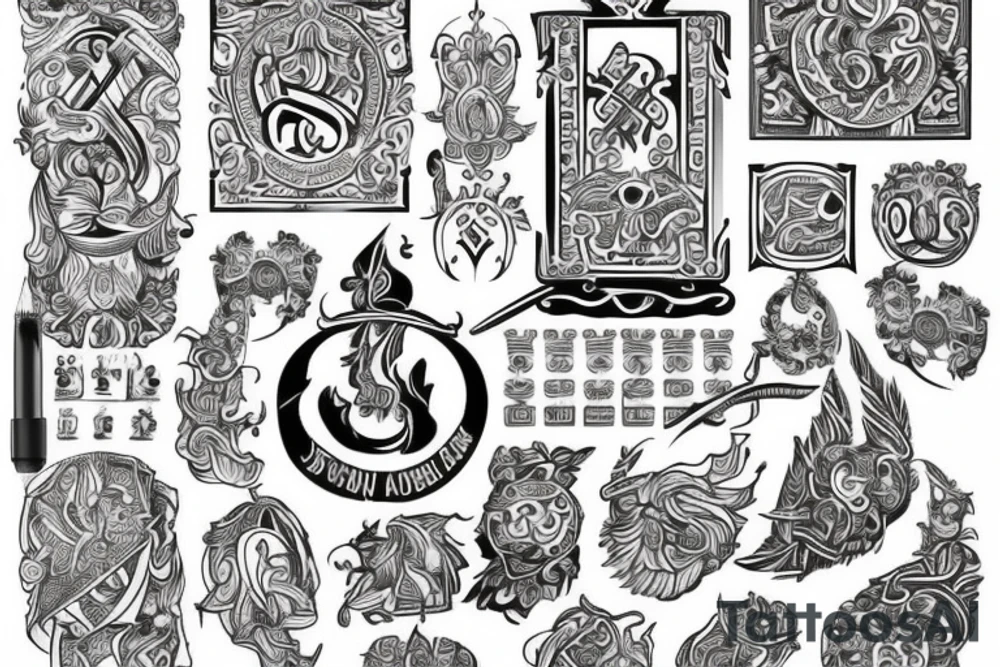 Slavic symbols tattoo idea