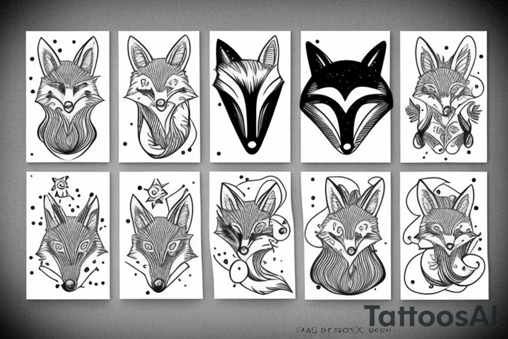 space fox tattoo idea