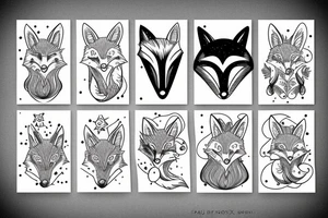 space fox tattoo idea