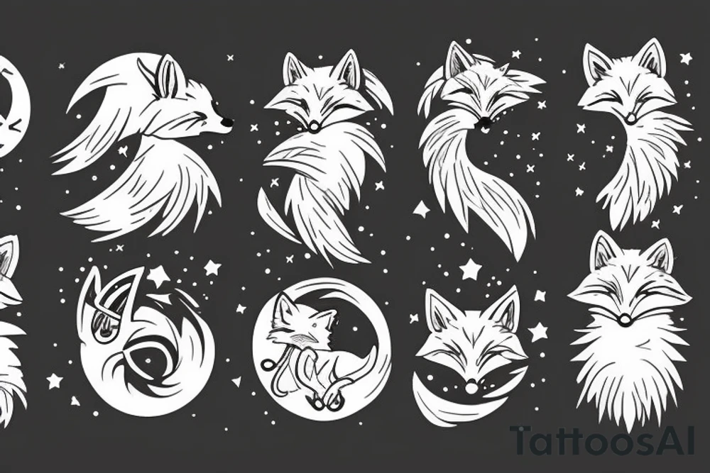 space fox tattoo idea