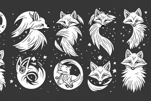 space fox tattoo idea