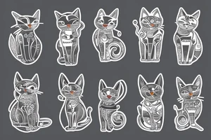 mechanical cat tattoo idea