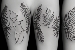 Woman body tattoo idea