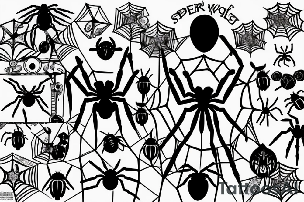 Spider with a number tattoo idea